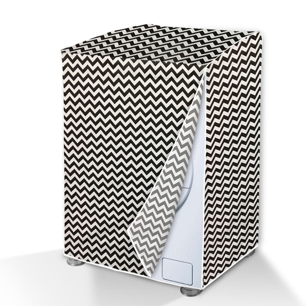 Capa Máquina De Lavar Forrada Zigzag Gg Lavanderia Proteção