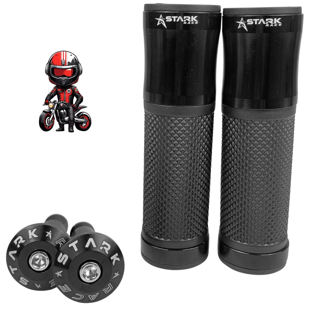 Kit Manopla Luva Punho V2 e Peso Tampa Stark Universal Moto