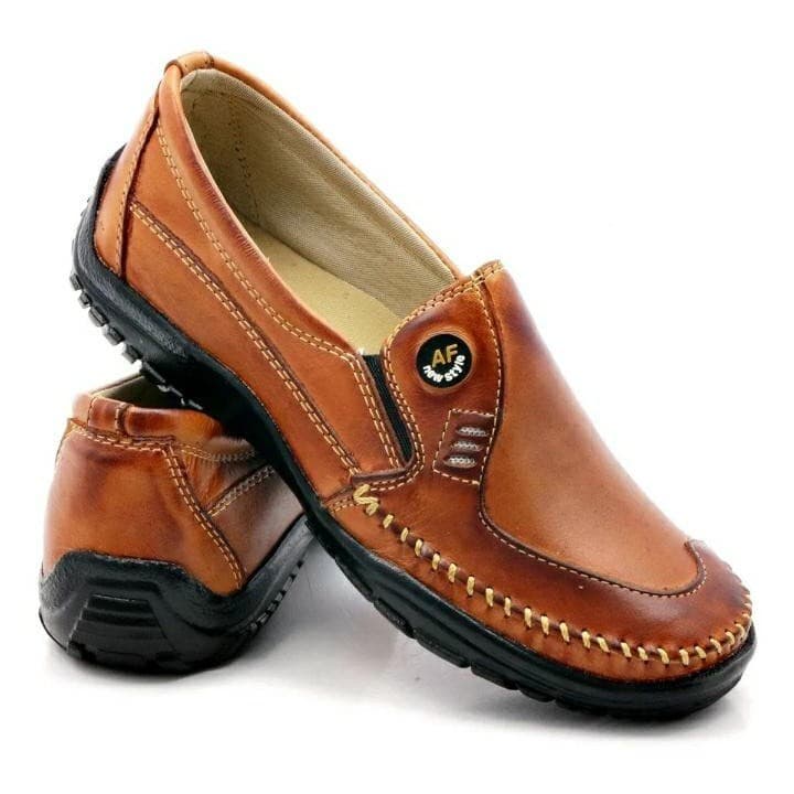 Sapatilha Mocassim Masculina em Couro Legítimo Super Confortável