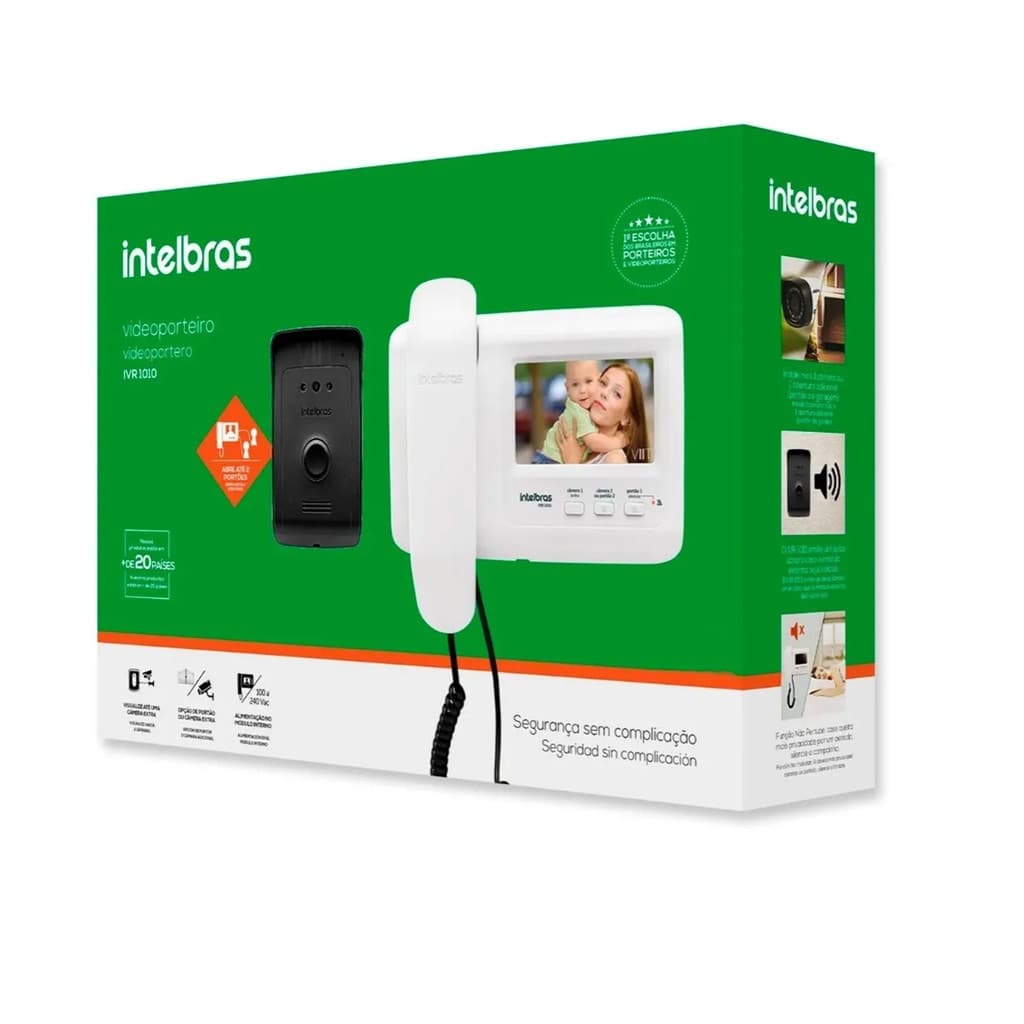 Vídeo Porteiro Intelbras Interfone Com Camera Ivr1010 Visão Noturna