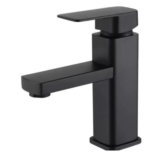 Torneira Preta Banheiro Lavabo Monocomando Quente e Frio Bica Baixa
