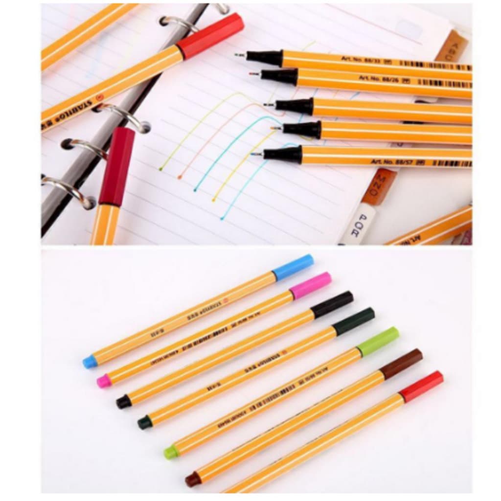 (NOVA)Kit /12/24/36/48 cores Canetas Coloridas Ponta Fina - 0.4mmFineliner/Caneta extrafina/Multiuso/Tinta à base de águ