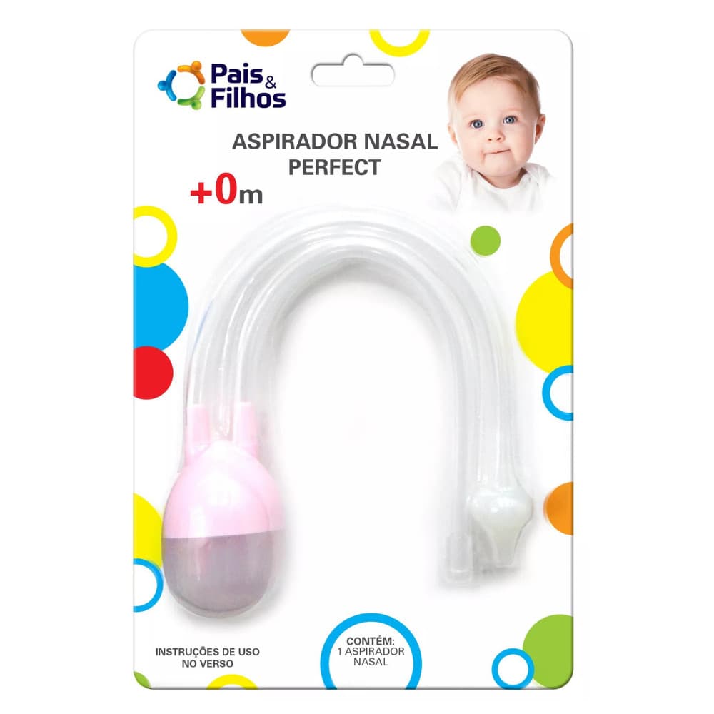 Aspirador Nasal Infantil Para Criança e Bebê Ótimo Para Nariz Entupido Sugador Prático Removedor de Catarro Muco e Secreções Cor Azul