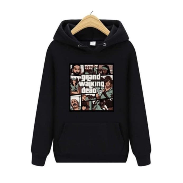 Moletom Canguru GTA The Walking Dead Unisex Promoção Tendência Moda 2024 Lançamento