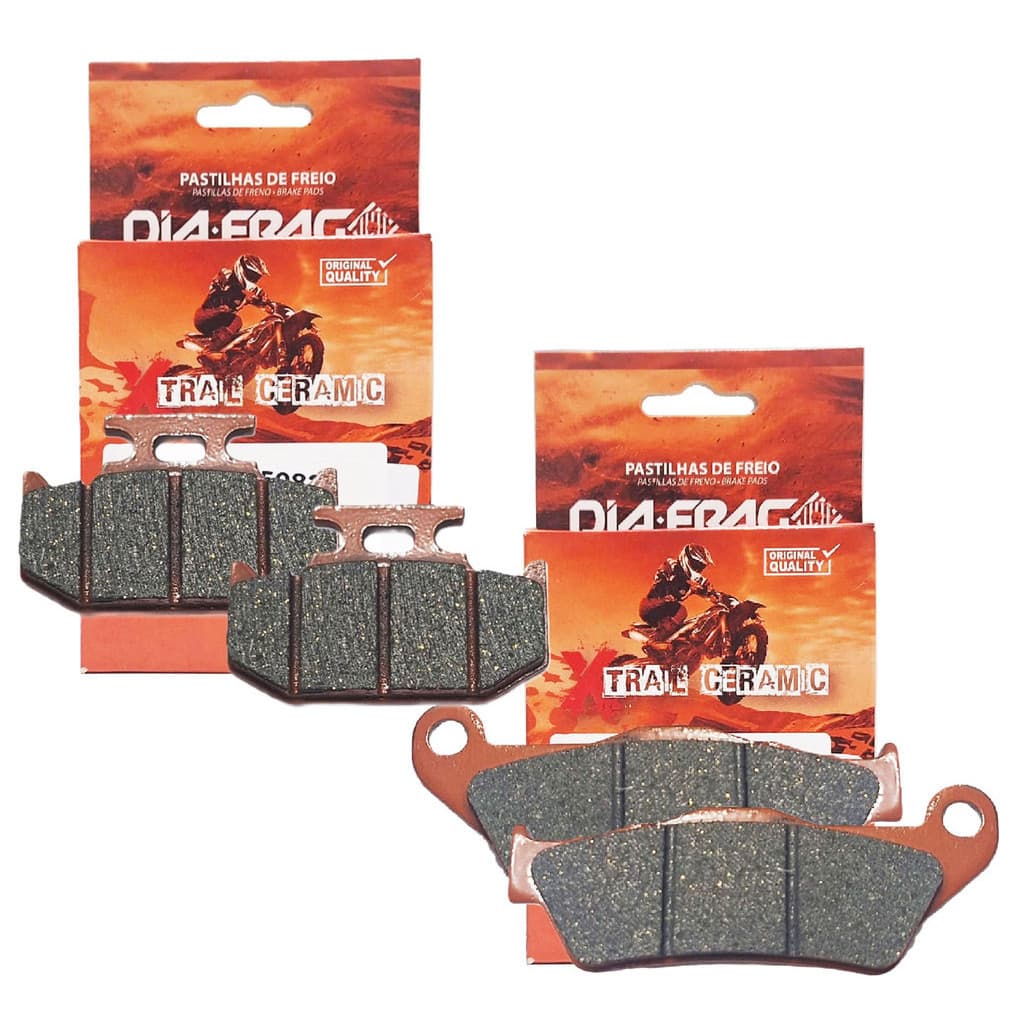 Kit Pastilhas de Freio Fz15 150 Abs / Yzf R15 Sinterizada Trail Cerâmica Sinterizada Diafrag
