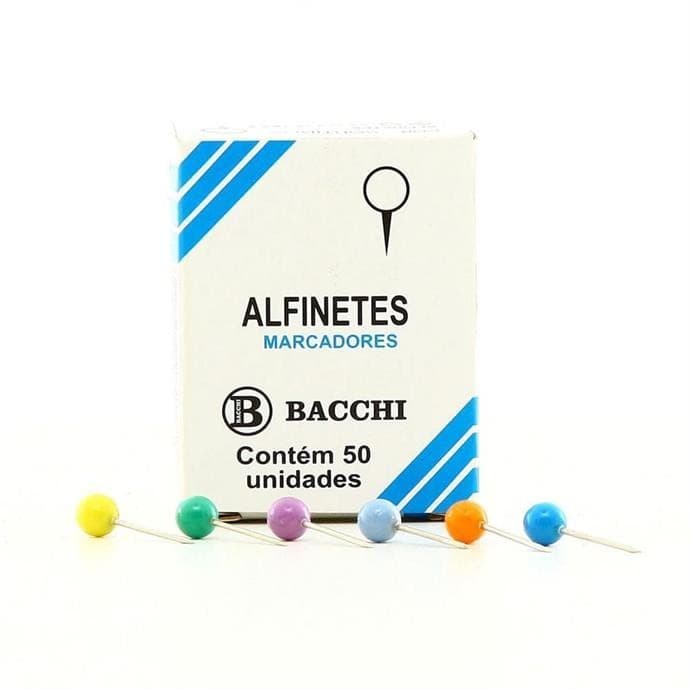 Alfinete Mapa Colorido Cx.c/50pcs. - Bacchi