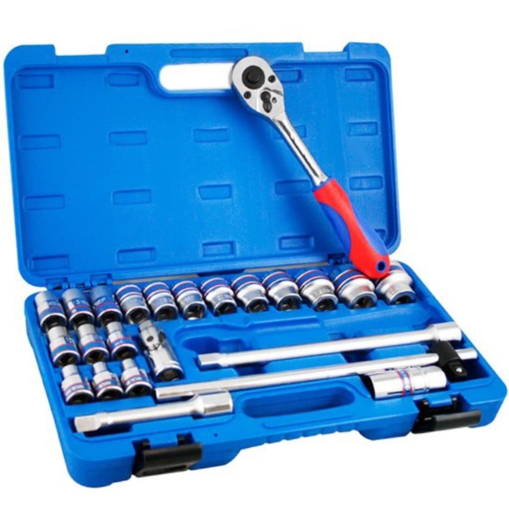 Jogo De Soquete Sextavado 1/2" 8 A 32mm 24 Pcs King Tony ? 4528BR