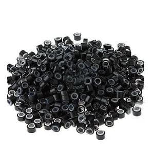 Microlink Com Silicone Preto Para Megahair 100un