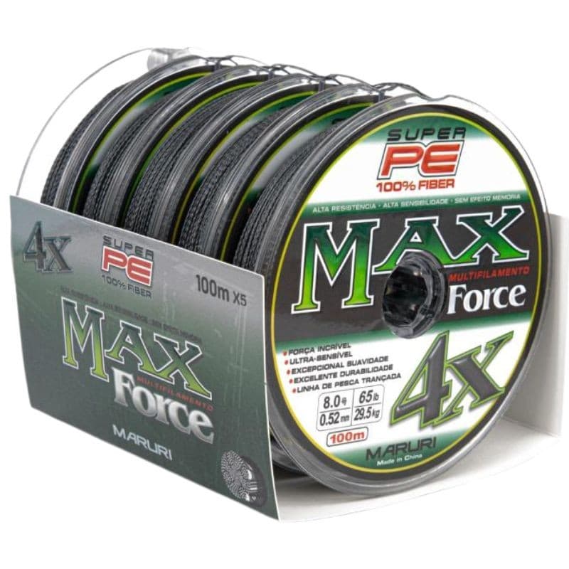 Caixa Linha Maruri Multilamento Max Force 4X 500 Metros Cinza