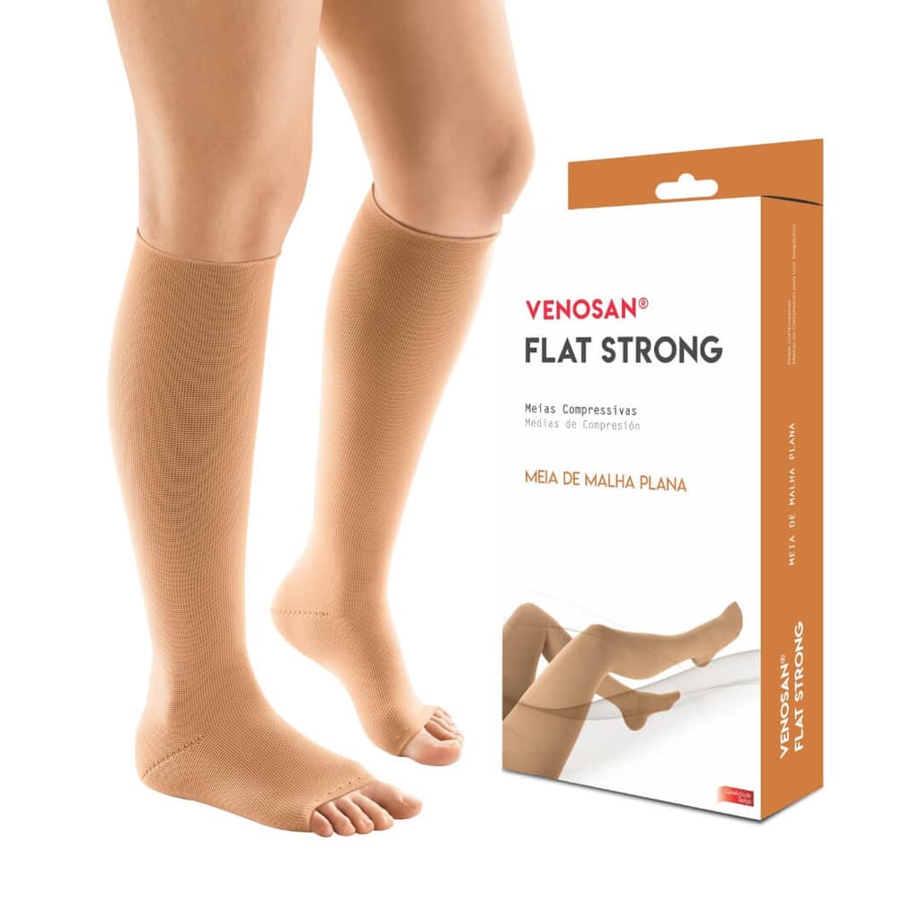 Meia de Malha Plana Venosan Flat Strong