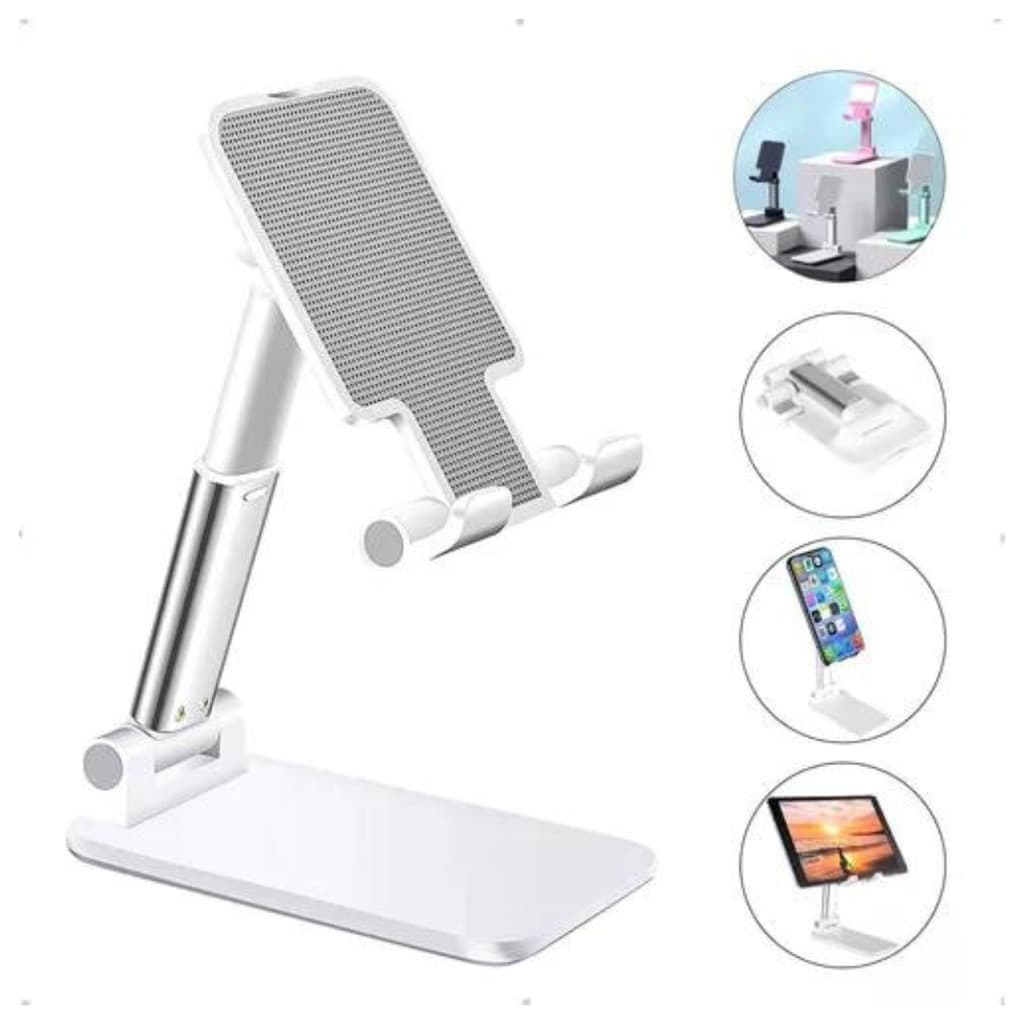 Suporte de Tablet Giratório 360° Dobravel de Alumínio para Mesa