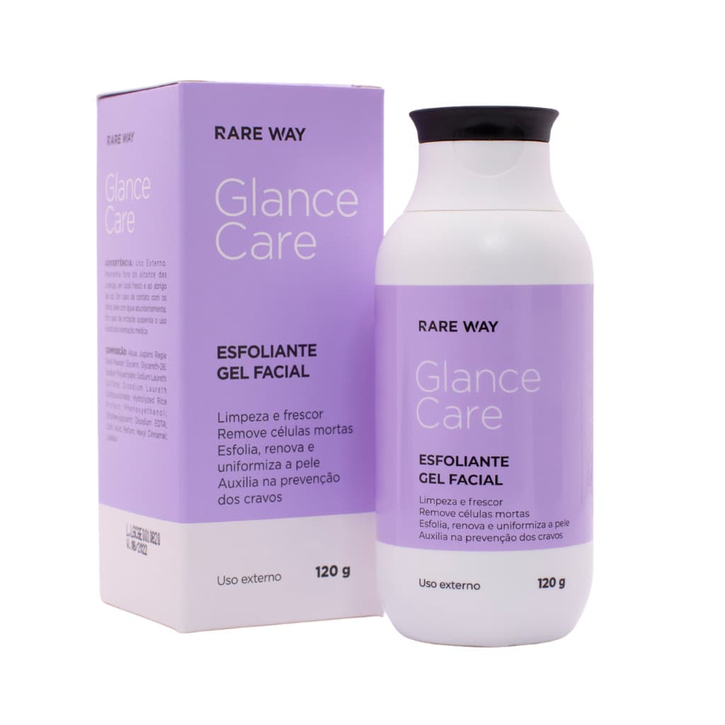Esfoliante Facial Glance Care Gel Limpeza Profunda 120g