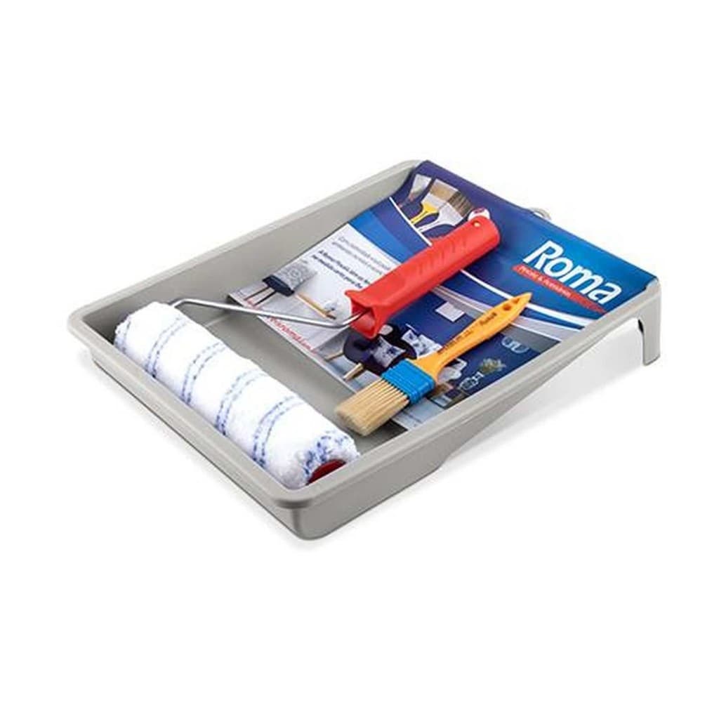 Kit Pintura Rolo 23cm 03 Peças - Rolo de Fibras Especiais - Trincha 1/2''