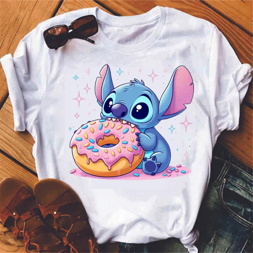 CAMISA CAMISETA T-SHIRT STITCH ROSQUINA DONUTS UNISSEX