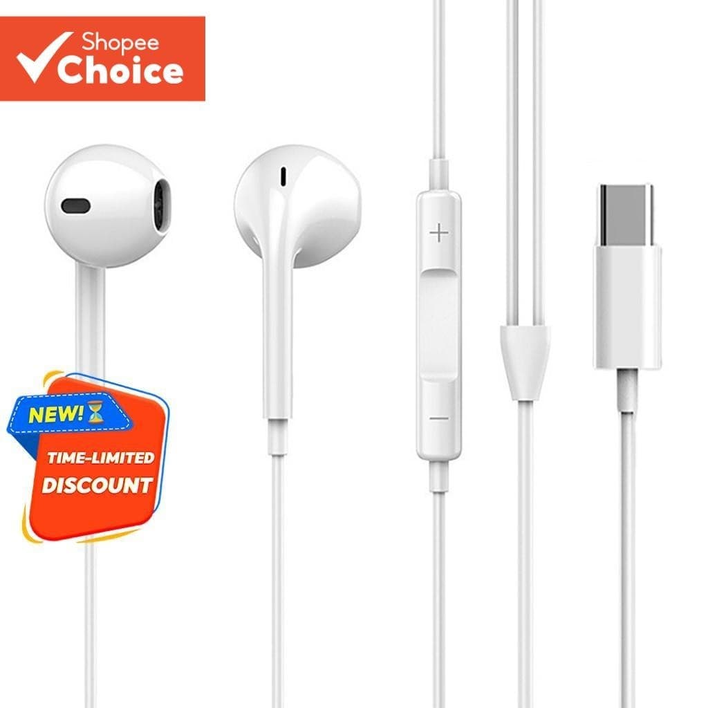 UP19 Tipo-C Fone De Ouvido Com Fio Clássico Meio Intra-Auricular Digital Controle Inferior Fones Semi-In-Ear Do Telefone