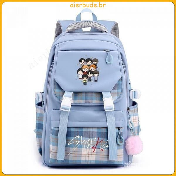 Mochila Estilo Stray Kids Versão Coreana Mochila Escolar de Estudante Mochila de Viagem Unissex RHJE MBL9