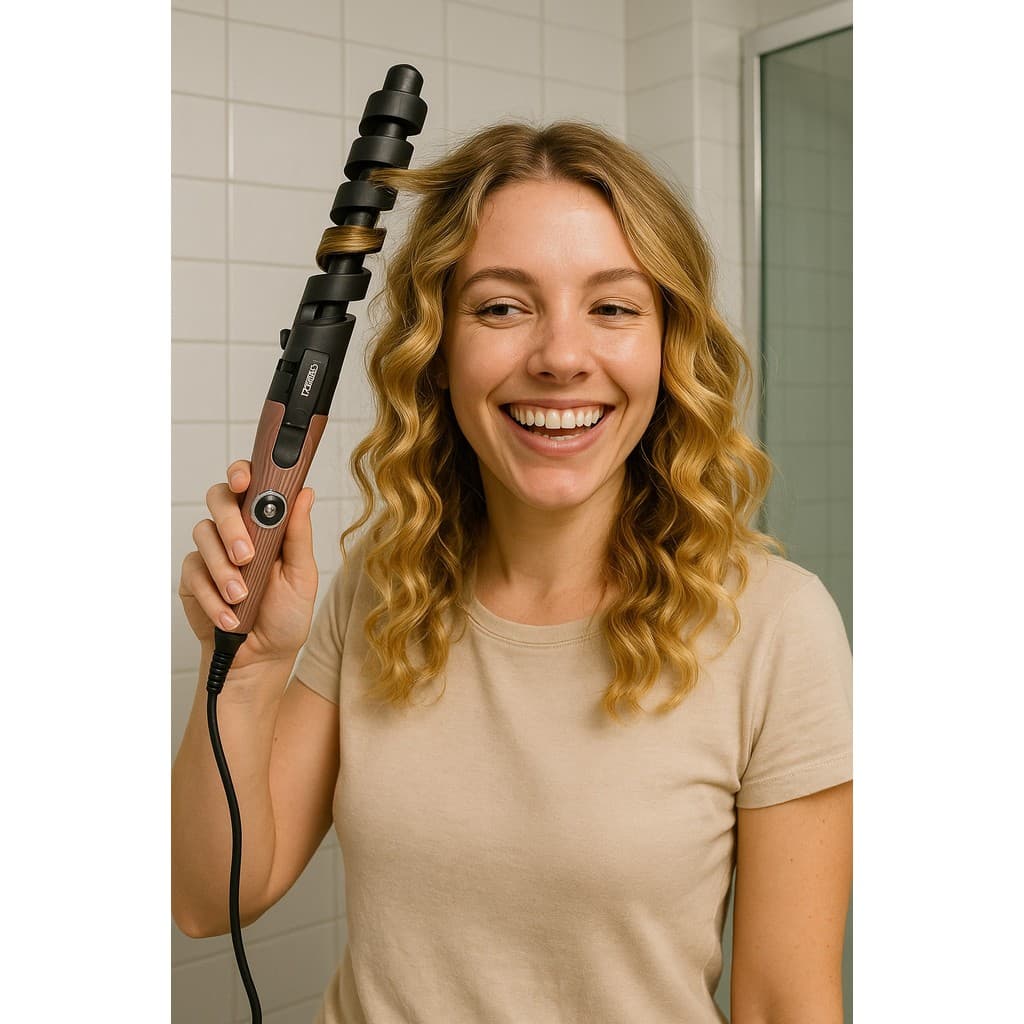 Modelador de Cachos Profissional 30W Bivolt Automático Rosa | Cachos Definidos Sem Frizz com Cabo 360° Babyliss