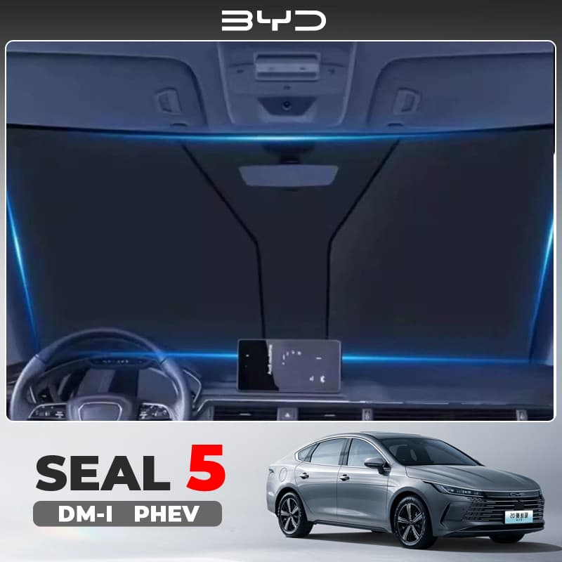 2025 BYD SEAL 5 DM-I PHEV Dedicado Pára-sol para carro Bloco frontal Protetor solar Isolamento térmico Guarda-sol Cortin