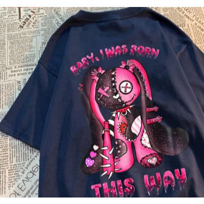 Camiseta Estampa  Frente Costas Urso Boneca Baby