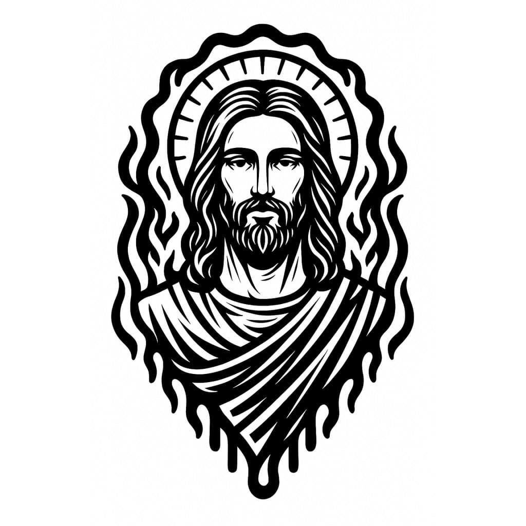 ADESIVO JESUS 15 CM PARA CARRO MOTO E CAMINHÃO