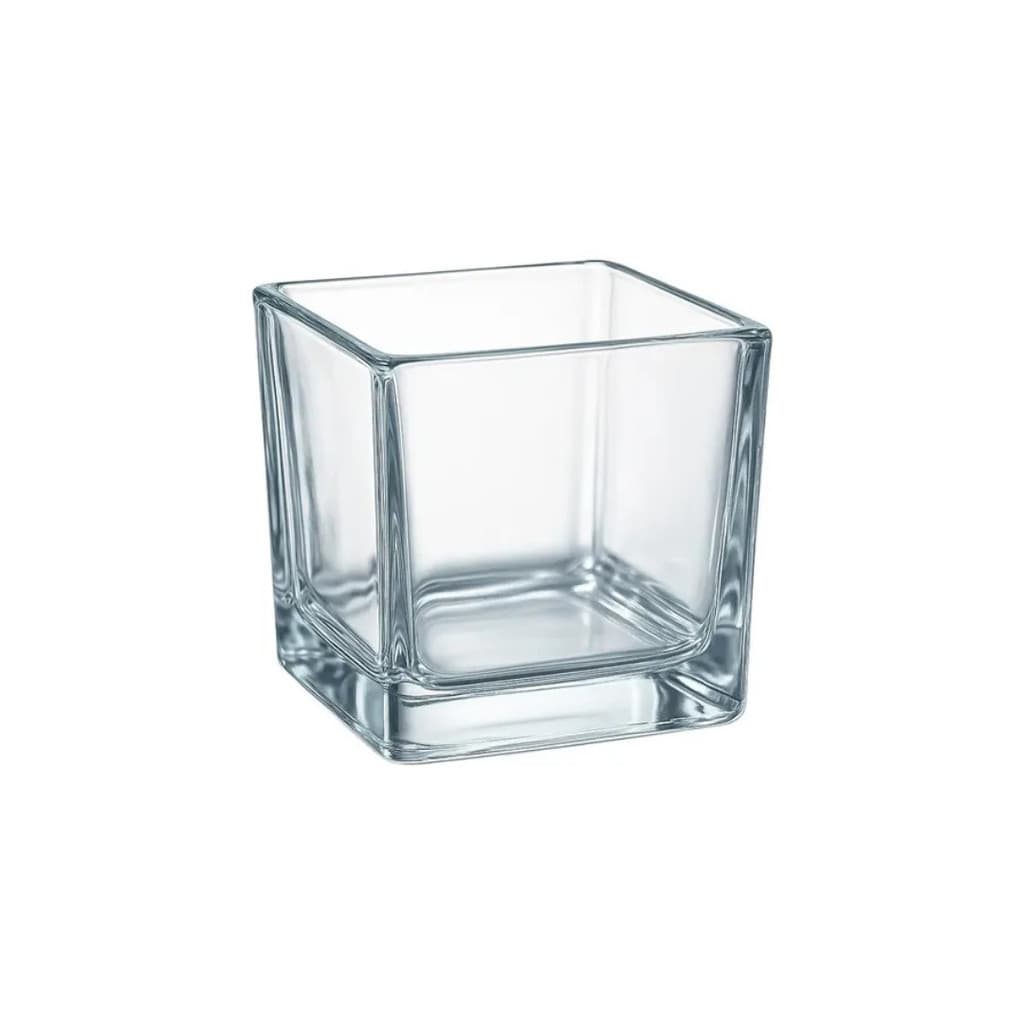 Kit 2 Castiçal Quadrado de Vidro 6cm para Velas/Decorações