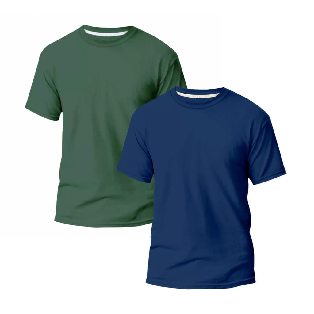 Kit 2 Camisetas Básicas Streetwear Camisa T-Shirt Masculina Slim Promoção Algodão Academia Lazer Elegante