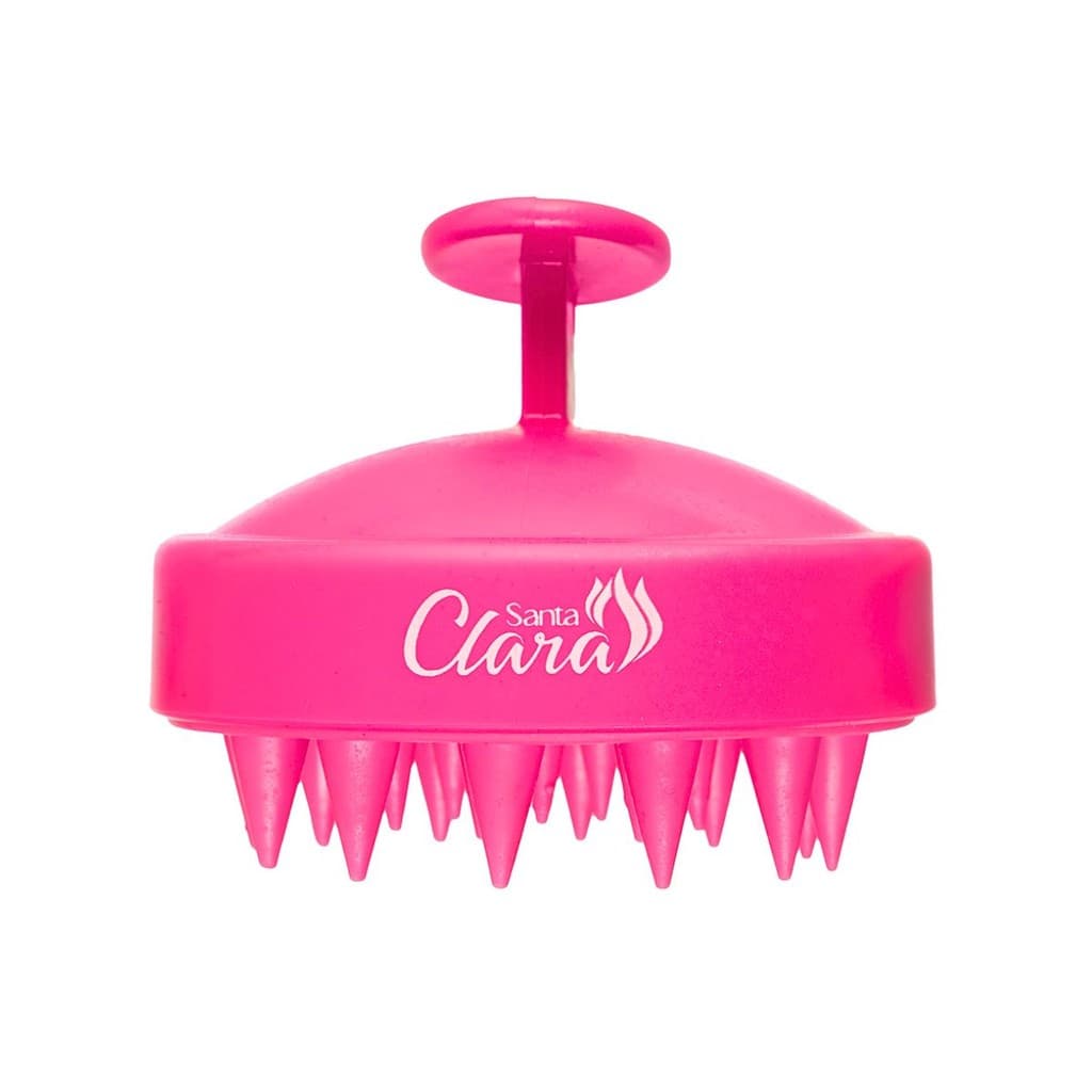 Massageador Capilar Para Limpeza do Couro Cabeludo Pink - Santa Clara