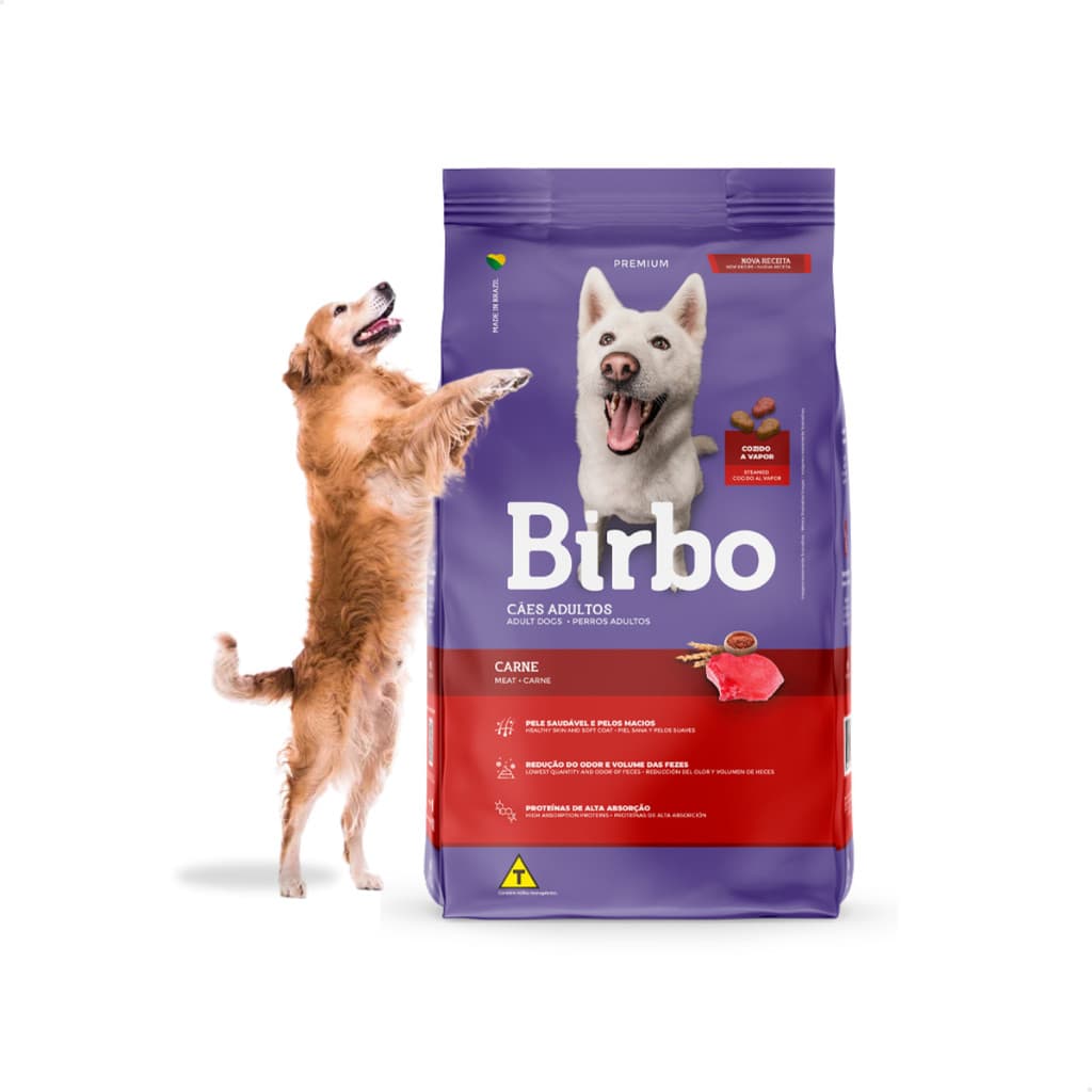 Ração Birbo Premium Carne Cães Adultos 7kg 15kg e 25kg