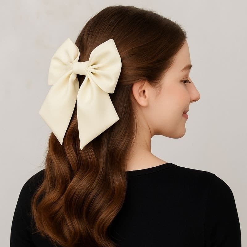 Laço Premium para Cabelo, Presilha, Infantil, Adulto, Cores Sortidas