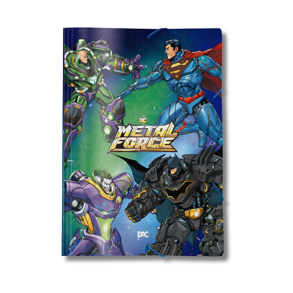 Pasta Aba Elástico Liga da Justiça Metal Force Azul Dac