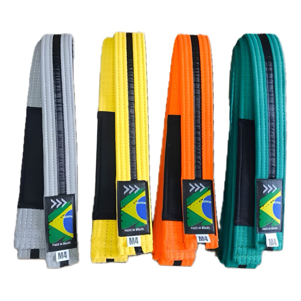 Faixa Infantil para Jiu-Jitsu Premium | Reforçada, Ponta Preta, Ideal para Iniciantes | Premium