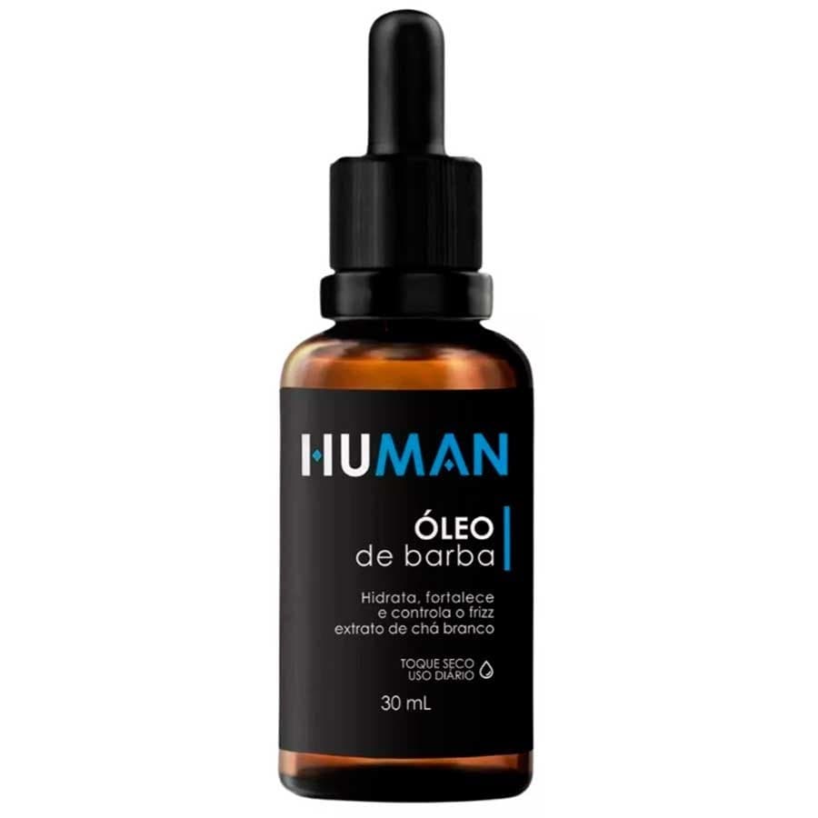 Óleo de Barba Toque Seco - Hidrata Fortalece e Amacia 30mL Human