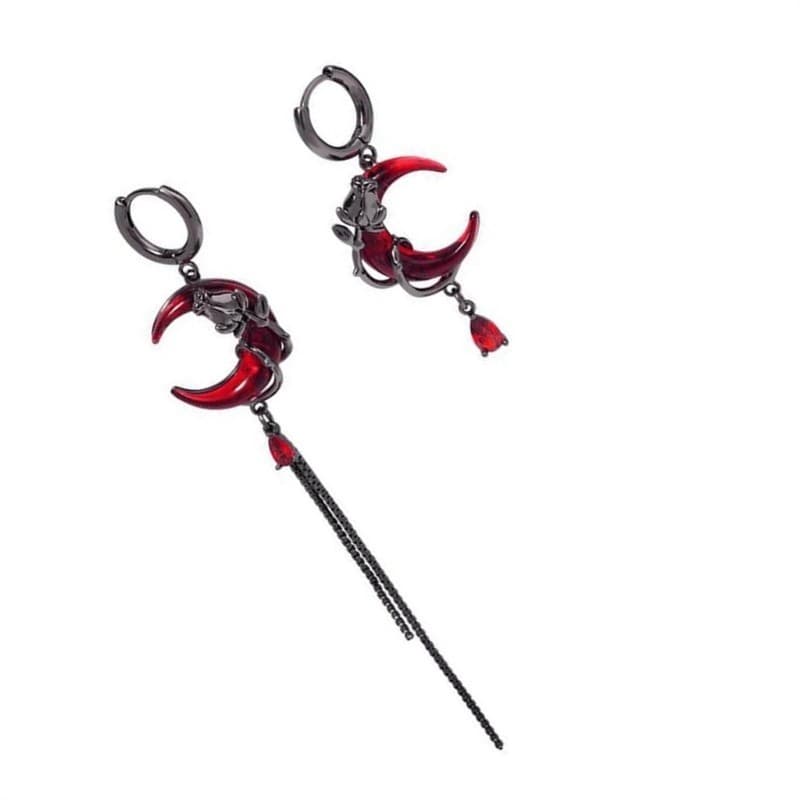 QUICKR Lua Brincos Pingente Único Assimétricos Festa Elegantes Joias Orelha Para W