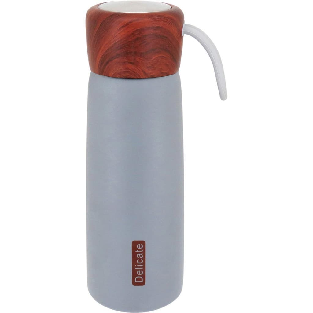Garrafa Térmica Squeeze Fitness Delicate Parede Dupla Inox 500ml 22x7 Cinza