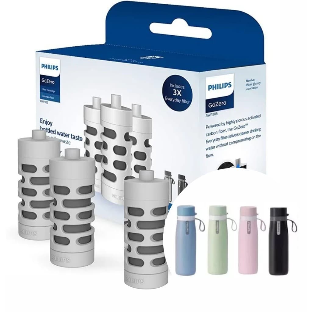 Kit 3 Refil Filtro Garrafa Água Daily Awp285 Philips Gozero