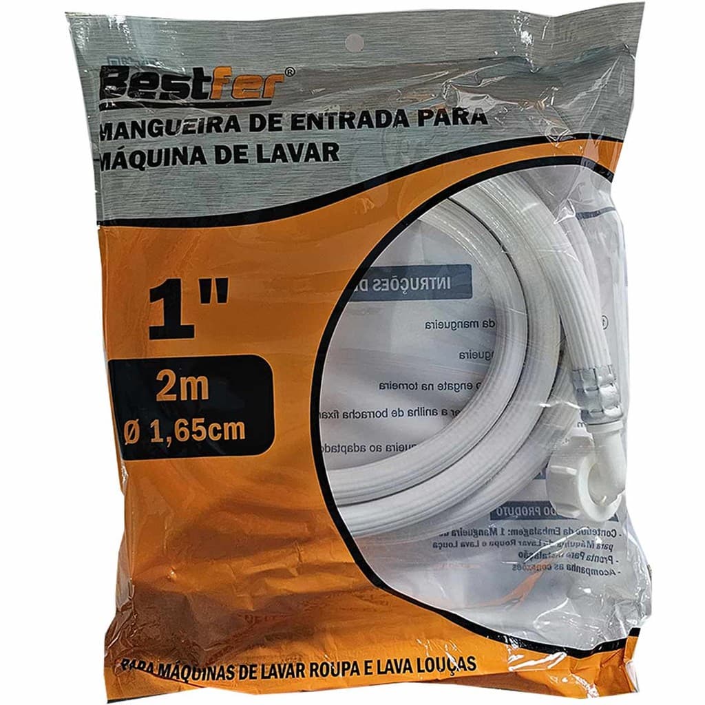Mangueira Entrada de Máquina de Lavar Lavadora 2M Reforçada