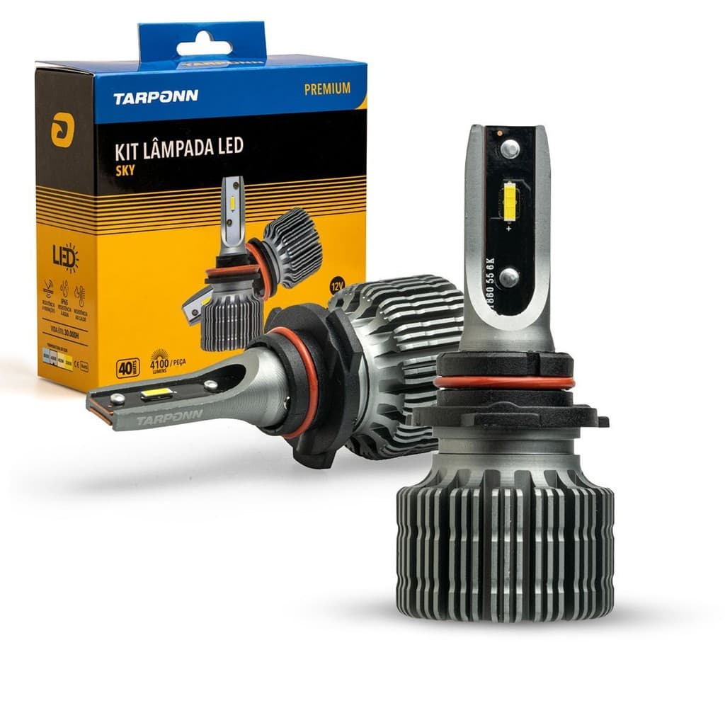 Kit Lâmpada Led Sky Hb3 40w 8200lm 6000k Branco Frio Tarponn
