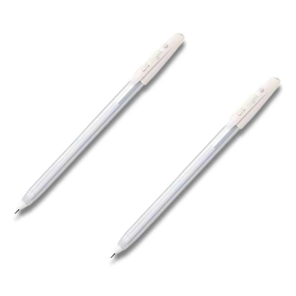 KIT 2 CANETA GEL BRANCA TRIGEL CIS 0.8 PONTA AGULHA FINA COR DA TINTA BRANCA