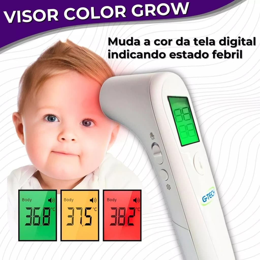 Termometro Corporal Sem Contato Infantil E Adulto G-tech