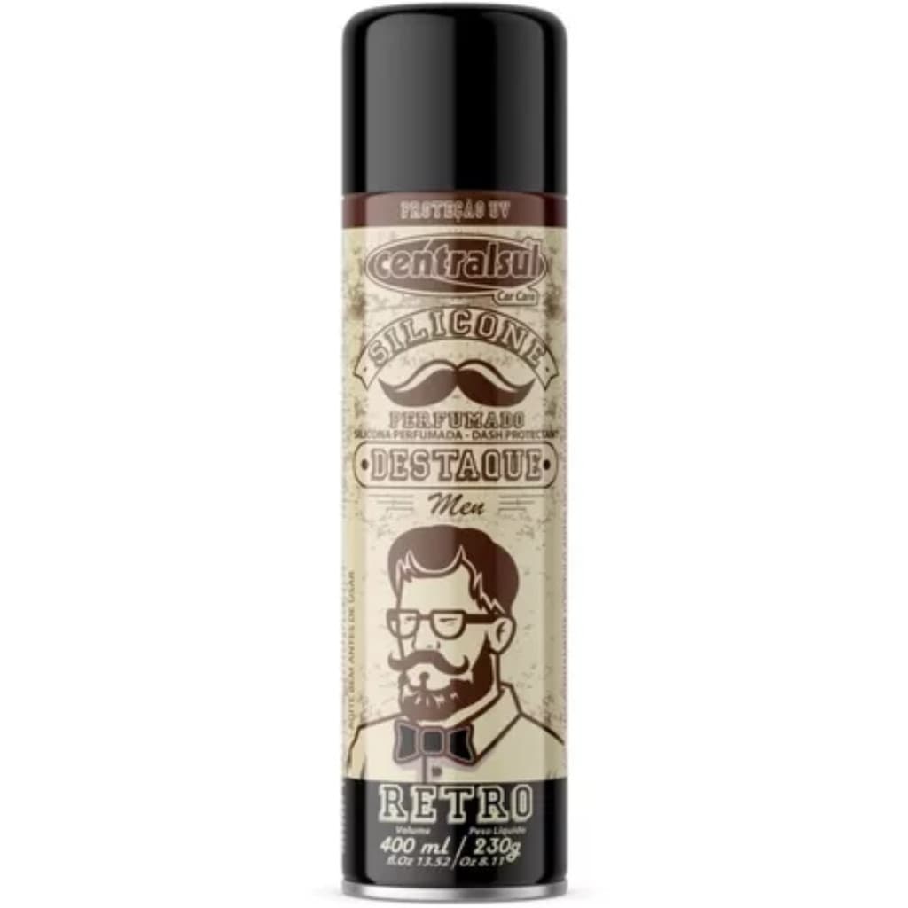 Silicone Spray Retro 400ml – Renovador de Superfícies com Proteção UV e Brilho Seco Duradouro