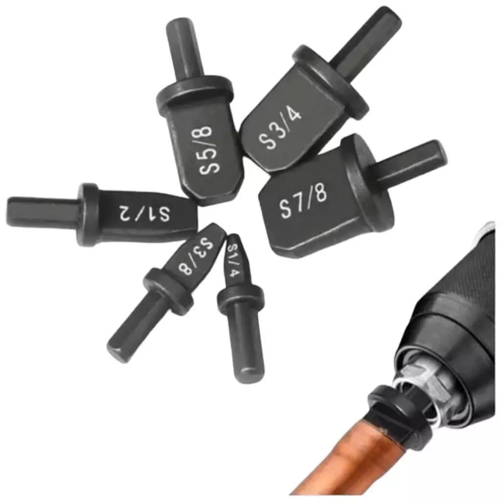 Kit 6 Brocas Alargador Expansor Cano Tubo De Cobre Alumínio ferramentas p/reparo de ar condicionado