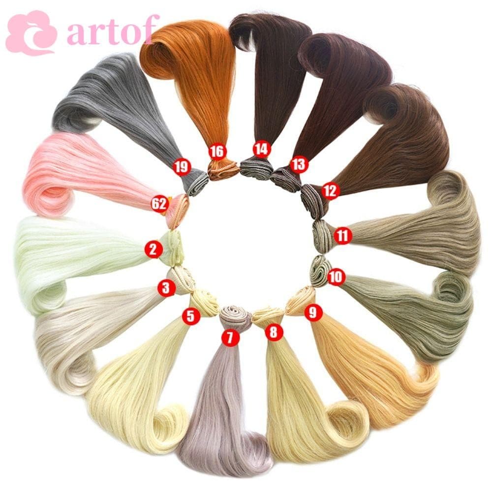 Cabelo De Boneca ARTOF BJD SD , Cor Gradiente Abotoada Em Peruca De Fibra Química De , 15 Cm