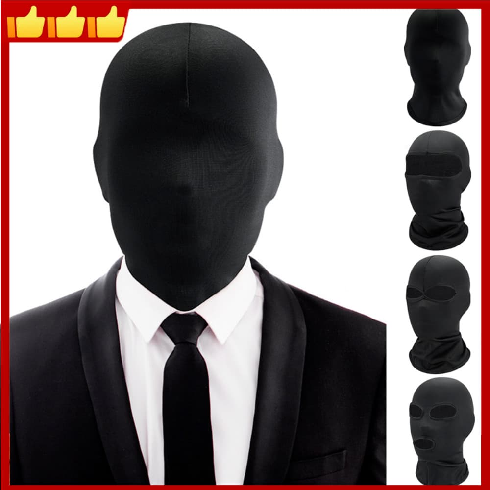 Preto Rosto Cheio Sem Buraco Capa Chapéu Feminino Masculino Balaclava Boné Sol Proteção Uv Bicicleta Motocicleta Multi-M