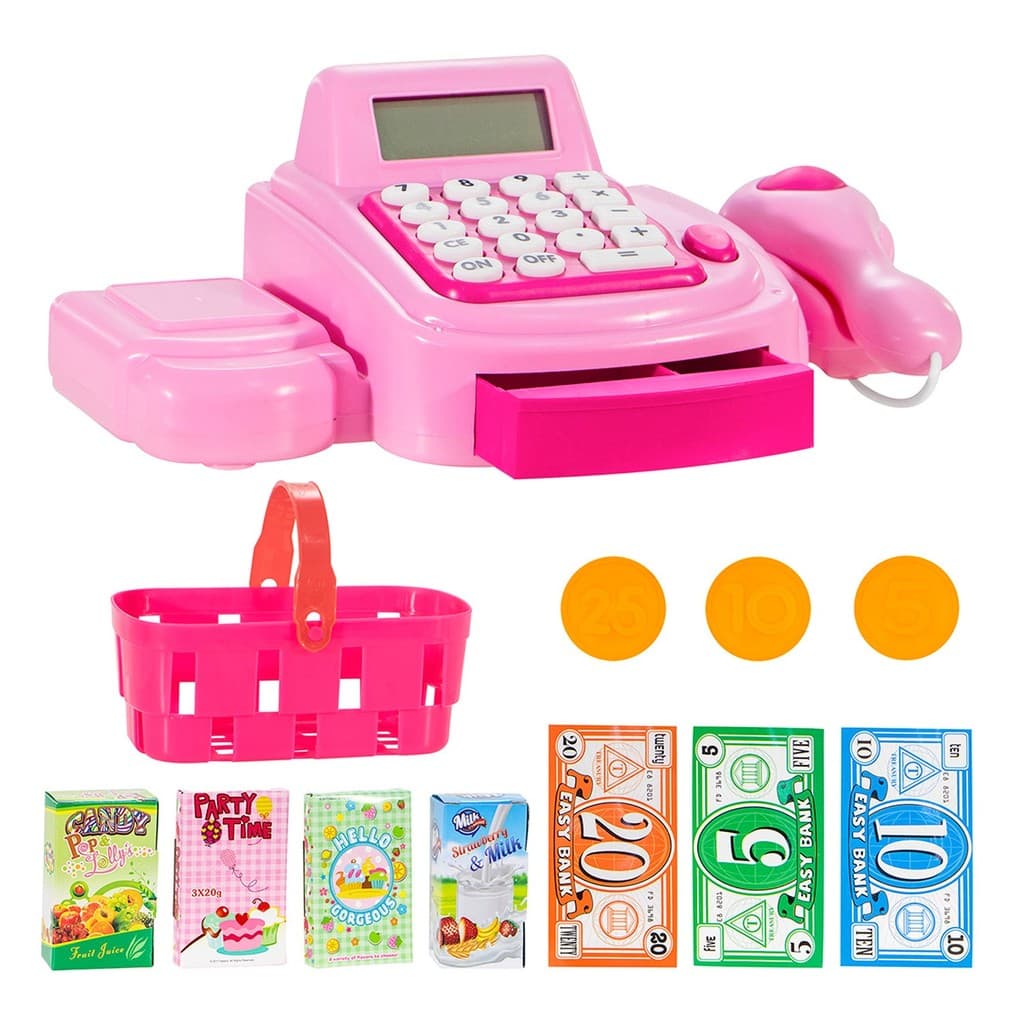 Mini Mercado Mercadinho De Brinquedo Com Calculadora Acessórios Luz E Som Infantil - Art Brink