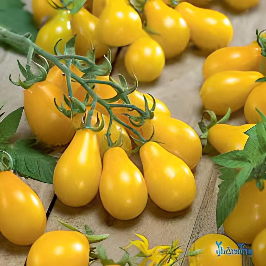 Sementes de Tomate Pêra Amarelo Heirloom para Vaso e Horta | Alta Germinação | 200/500 Sementes