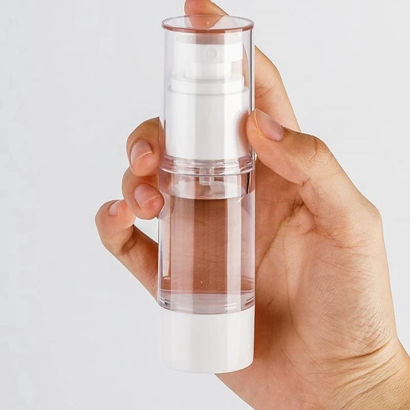 15ml 30ml 50ml L Frascos De Bomba Airless Loção Creme Cosmética Refiláveis Vazios A Vácuo Recipiente De Viagem Transparente