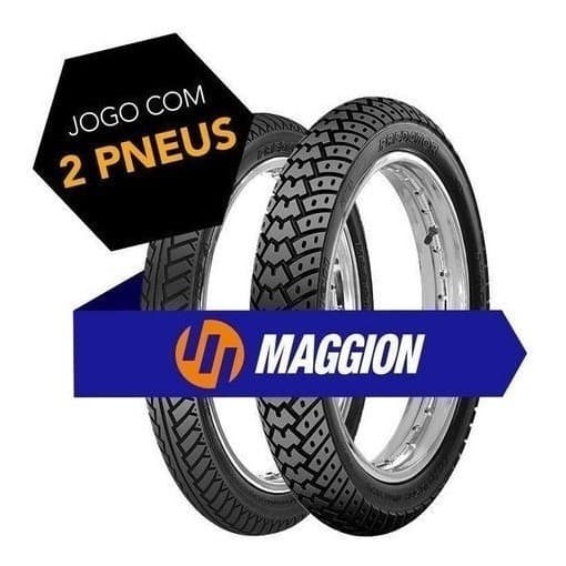 Par Pneu  90/90-18 + 2.75-18 Maggion Predator Cg 125 150 160 Titan Fan Ybr Fazer