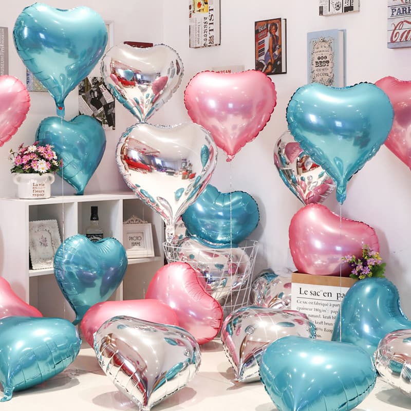 Kit 5/ Kit 10/ Kit 20 Balão de Coração de 40 cm -18 polegadas
