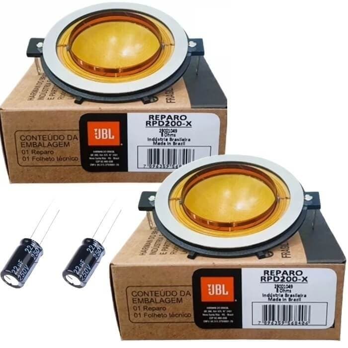 Kit 2 Reparo Jbl Selenium P/ Driver D200-x Original Rpd200-x + Capacitores