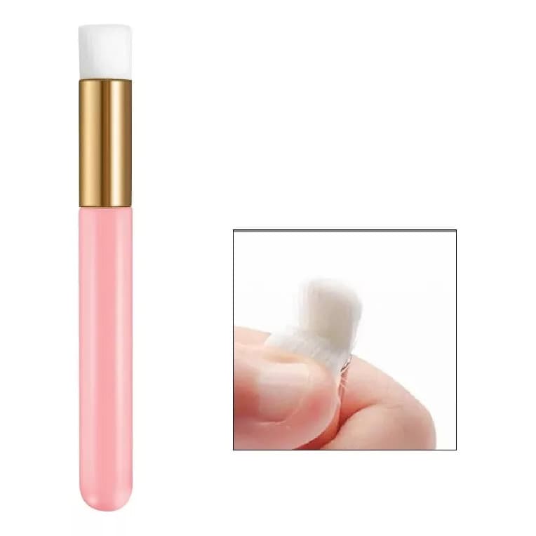 Pincel de Limpeza para Alongamento de Cílios Rosa – Higienização Profissional